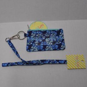 Lanyard & ID Case Blue Floral Badge Holder NWT